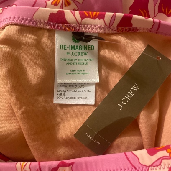 “J. CREW” Ruched Climbing Floral Bandeau One Piece - Picture 12 of 14